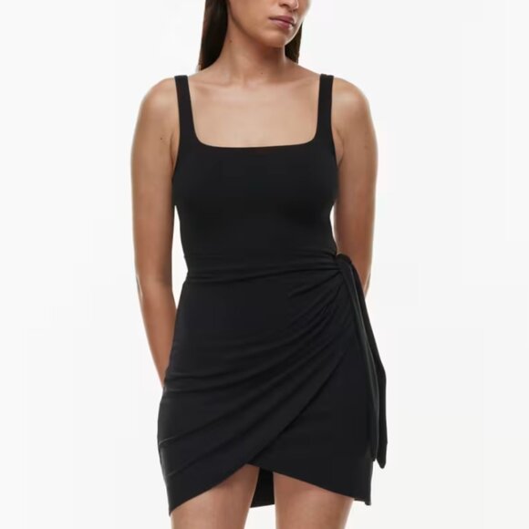 NWT - Aritzia - Wilfred - New Saturn Mini Dress - Black XS - Picture 1 of 8